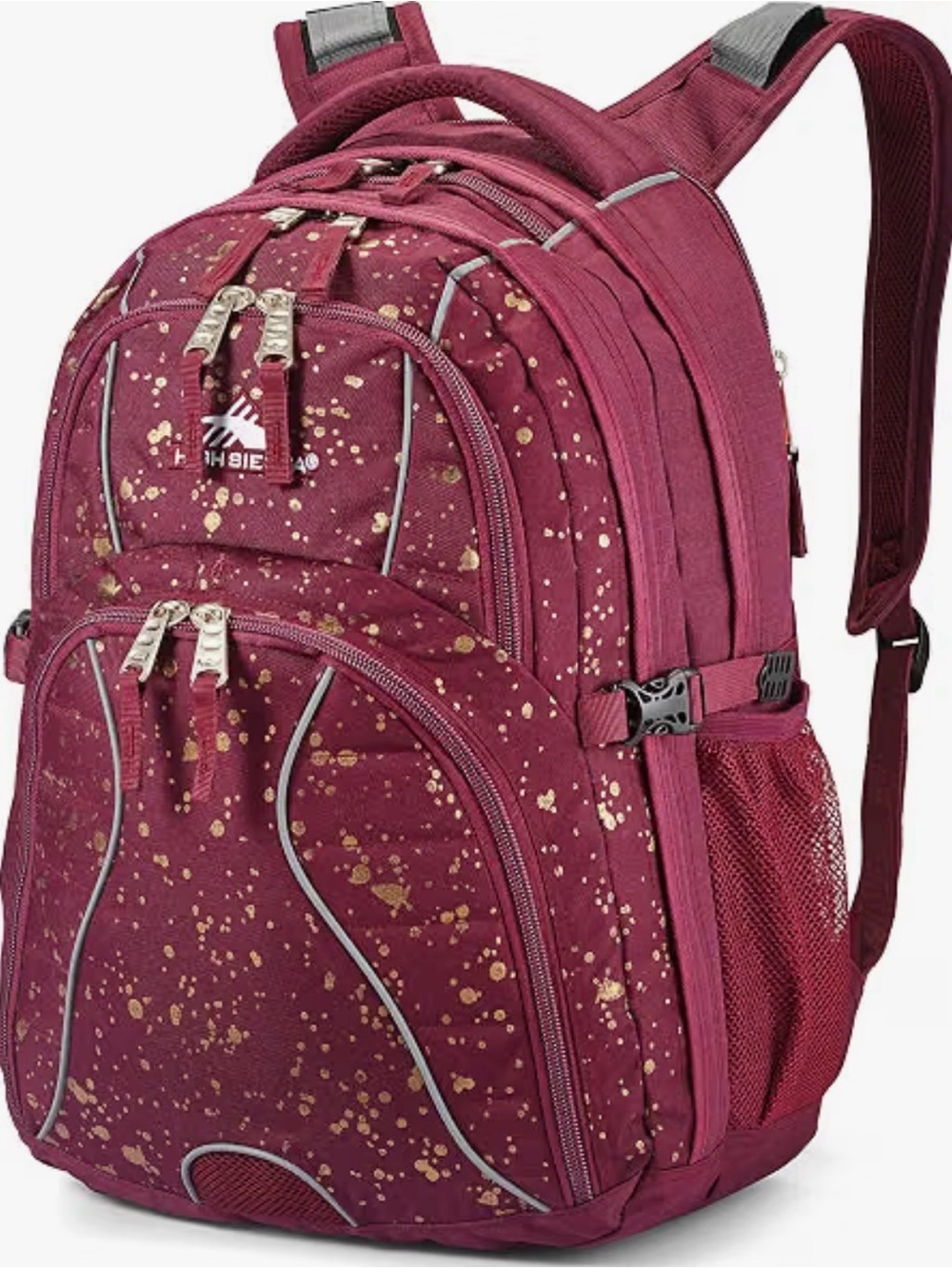 High Sierra Swerve Laptop Backpack, One Size, Copper Splater/Maroon
